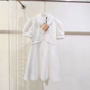 🚩steal authentic Miu Miu White Lace Sleeve  Dress